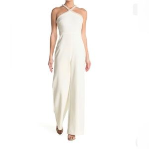 Likely Ashland Embellished-Trim White Jumpsuit Size 0